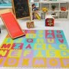 OOBEST 36 Pièces Puzzle Tapis Jeu Mousse 32x32cm Chiffre Et Alphabet Jouet Educatif Pour Enfants