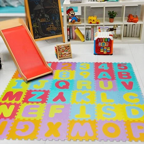 OOBEST 36 Pièces Puzzle Tapis Jeu Mousse 32x32cm Chiffre Et Alphabet Jouet Educatif Pour Enfants 1 OOBEST 36 Pièces Puzzle Tapis Jeu Mousse 32x32cm Chiffre Et Alphabet Jouet Educatif Pour Enfants