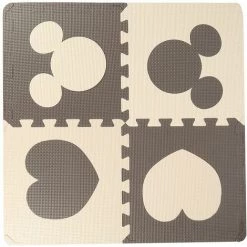 OOBEST 24pcs Couleur Café Bébé Mignon Mousse EVA Puzzle Tapis Ramper Jouet Jeux Sécurité -Tapis et paillasson Soldes 13950404 5