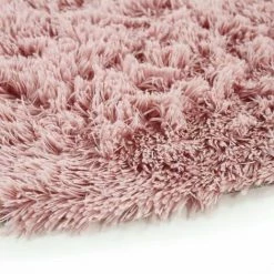 THEDECOFACTORY NEO YOGA - <p>Tapis Rond à Poils Longs Extra-doux Rose Diam.120 - Rose -Tapis et paillasson Soldes 14033446 3