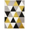 THEDECOFACTORY GEO SCANDI - <p>Tapis Toucher Laineux Motif Triangles Jaune 120x170 - Jaune