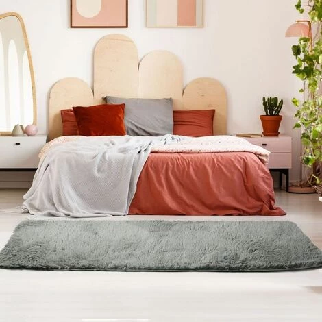 THEDECOFACTORY NEO YOGA - <p>Tapis à Poils Longs Extra-doux Gris Clair 80x180 - Gris Clair 2 THEDECOFACTORY NEO YOGA - <p>Tapis à Poils Longs Extra-doux Gris Clair 80x180 - Gris Clair – Image 2