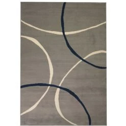 VIDAXL Tapis Moderne Design De Cercles 80 X 150 Cm Gris - Maison Et Jardin - Décorations - Petits Tapis - Multicolore - Multicolore