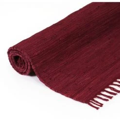 VIDAXL Tapis Chindi Coton Tissé à La Main 80 X 160 Cm Bordeaux - Maison Et Jardin - Décorations - Petits Tapis - Rouge - Rouge 7 VIDAXL Tapis Chindi Coton Tissé à La Main 80 X 160 Cm Bordeaux - Maison Et Jardin - Décorations - Petits Tapis - Rouge - Rouge -Tapis et paillasson Soldes 14273499 3