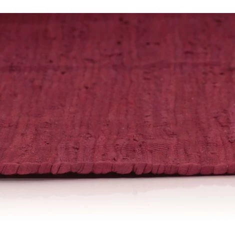 VIDAXL Tapis Chindi Coton Tissé à La Main 80 X 160 Cm Bordeaux - Maison Et Jardin - Décorations - Petits Tapis - Rouge - Rouge 4 VIDAXL Tapis Chindi Coton Tissé à La Main 80 X 160 Cm Bordeaux - Maison Et Jardin - Décorations - Petits Tapis - Rouge - Rouge – Image 4