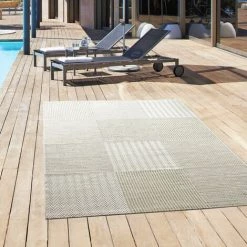 DÉCOWEB Tapis Moderne Prisma Grège - Carrés - 120 X 170 Cm -Tapis et paillasson Soldes 14374480 4
