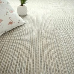 DÉCOWEB Tapis Moderne Prisma Grège - Carrés - 120 X 170 Cm -Tapis et paillasson Soldes 14374480 5