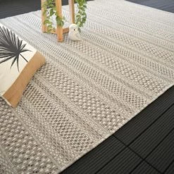 DÉCOWEB Tapis Indy Grège - 120 X 170 Cm -Tapis et paillasson Soldes 14374518 3