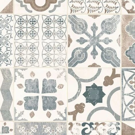 TARKETT Tapis Vinyle - Carreaux De Ciment Naturel - 100 X 160 Cm 2 TARKETT Tapis Vinyle - Carreaux De Ciment Naturel - 100 X 160 Cm – Image 2