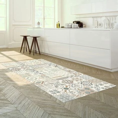 TARKETT Tapis Vinyle - Carreaux De Ciment Naturel - 100 X 160 Cm 4 TARKETT Tapis Vinyle - Carreaux De Ciment Naturel - 100 X 160 Cm – Image 4