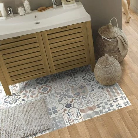 TARKETT Tapis Vinyle - Carreaux De Ciment Naturel - 100 X 160 Cm 5 TARKETT Tapis Vinyle - Carreaux De Ciment Naturel - 100 X 160 Cm – Image 5