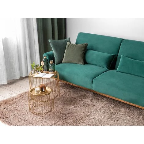 BELIANI Tapis En Tissu Beige 200x140cm - Beige 2 BELIANI Tapis En Tissu Beige 200x140cm - Beige – Image 2