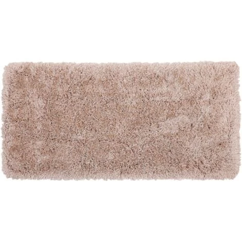 BELIANI Tapis En Tissu Beige 150x80cm - Beige 1 BELIANI Tapis En Tissu Beige 150x80cm - Beige