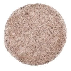 BELIANI Tapis En Tissu Beige 140x140cm - Beige