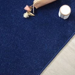 DÉCOWEB Tapis Chambre D'enfant - Pailleté Flash Bleu Marine - 70 X 100 Cm -Tapis et paillasson Soldes 15557163 4