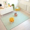 DÉCOWEB Tapis Chambre D'enfant Pois - Vert - 70 X 100 Cm