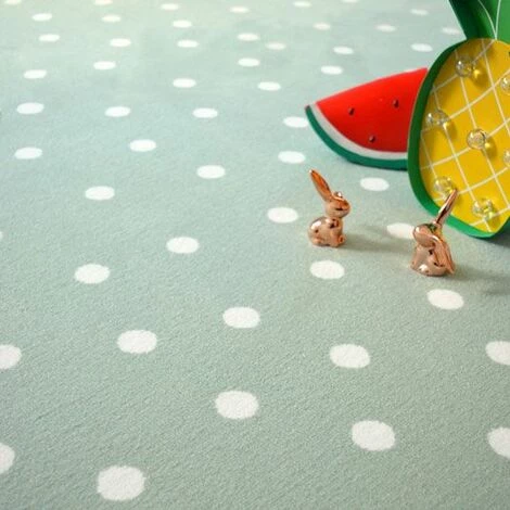 DÉCOWEB Tapis Chambre D'enfant Pois - Vert - 70 X 100 Cm 2 DÉCOWEB Tapis Chambre D'enfant Pois - Vert - 70 X 100 Cm – Image 2