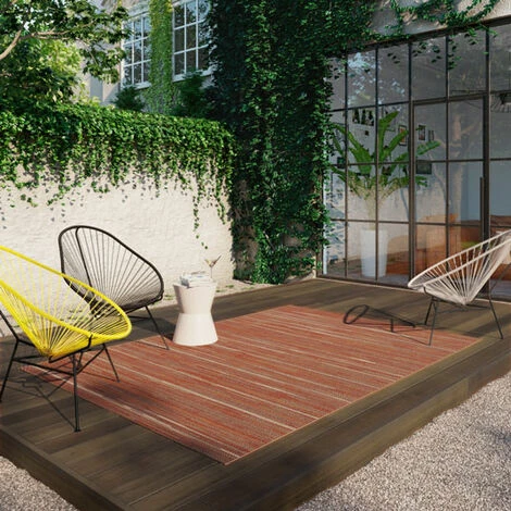 DÉCOWEB Tapis De Jardin - Broc Arty - Terracotta Rouge - 160 X 230 Cm 2 DÉCOWEB Tapis De Jardin - Broc Arty - Terracotta Rouge - 160 X 230 Cm – Image 2