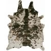 DÉCOWEB Tapis Peau De Bête - Imitation Vache Normande - Brun Et Blanc - 140 X 170 Cm