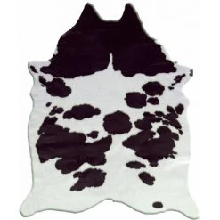 DÉCOWEB Tapis Peau De Bête - Imitation Vache Holstein - Noir Et Blanc - 140 X 170 Cm