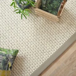 DÉCOWEB Tapis Laine Et Sisal Albury Grosses Boucles - Blanc Crème - Ganse Coton Limon - 160 X 230 Cm 7 DÉCOWEB Tapis Laine Et Sisal Albury Grosses Boucles - Blanc Crème - Ganse Coton Limon - 160 X 230 Cm -Tapis et paillasson Soldes 15767617 3