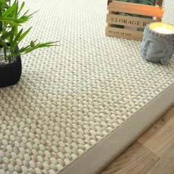 DÉCOWEB Tapis Laine Et Sisal Albury Grosses Boucles - Blanc Crème - Ganse Coton Limon - 160 X 230 Cm 9 DÉCOWEB Tapis Laine Et Sisal Albury Grosses Boucles - Blanc Crème - Ganse Coton Limon - 160 X 230 Cm -Tapis et paillasson Soldes 15767617 5