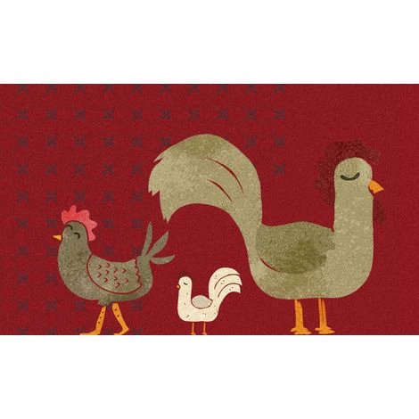 NOVOTEX Tapis Intérieur Poulette 45X75CM 1 NOVOTEX Tapis Intérieur Poulette 45X75CM