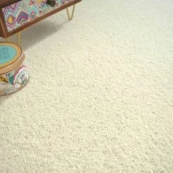 DÉCOWEB Tapis Pure Laine Killoo écru - Ganse Coton Limon - 140 X 200 Cm -Tapis et paillasson Soldes 15836875 3