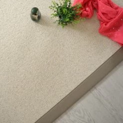 DÉCOWEB Tapis Pure Laine Killoo écru - Ganse Coton Limon - 140 X 200 Cm -Tapis et paillasson Soldes 15836875 4