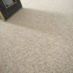 DÉCOWEB Tapis Pure Laine Killoo Grège - Ganse Coton écru - 140 X 200 Cm -Tapis et paillasson Soldes 15836880 3