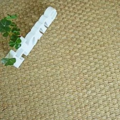 DÉCOWEB Tapis Jonc De Mer Paro Fin Natté 4x4 - Ganse Marron - 140 X 200 Cm -Tapis et paillasson Soldes 15836988 4