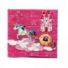UNAMOURDETAPIS Tapis Enfant 140x140 Carre Cm Carré CHATEAU LICORNE Rose Chambre Adapté Au Chauffage Par Le Sol - Rose