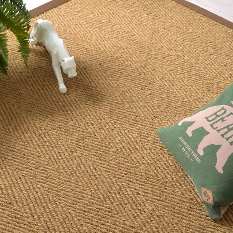 DÉCOWEB Tapis Coco Paravan Chevron - Ganse Coton Marron - 140 X 200 Cm 1 DÉCOWEB Tapis Coco Paravan Chevron - Ganse Coton Marron - 140 X 200 Cm