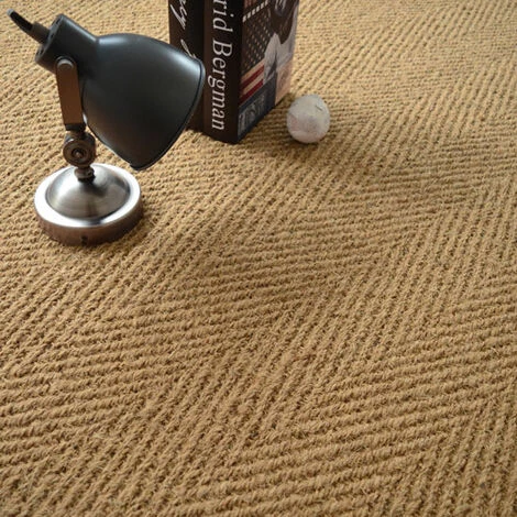 DÉCOWEB Tapis Coco Paravan Chevron - Ganse Coton Marron - 140 X 200 Cm 2 DÉCOWEB Tapis Coco Paravan Chevron - Ganse Coton Marron - 140 X 200 Cm – Image 2