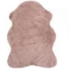VidaXL Tapis 65 X 95 Cm Fausse Fourrure De Lapin Vieux Rose - Rose
