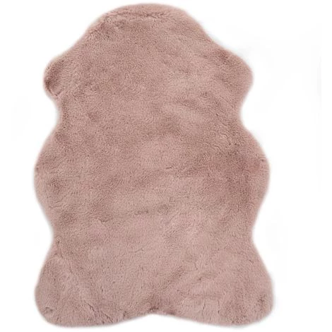 VidaXL Tapis 65 X 95 Cm Fausse Fourrure De Lapin Vieux Rose - Rose 1 VidaXL Tapis 65 X 95 Cm Fausse Fourrure De Lapin Vieux Rose - Rose