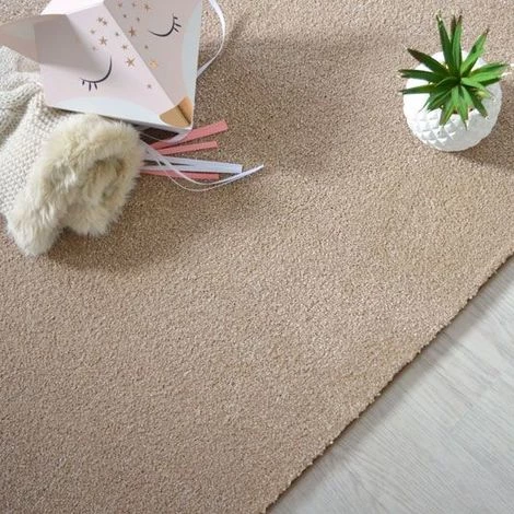 DÉCOWEB Tapis Velours Hygge Beige - Galon Tabac - 160 X 230 Cm 4 DÉCOWEB Tapis Velours Hygge Beige - Galon Tabac - 160 X 230 Cm – Image 4
