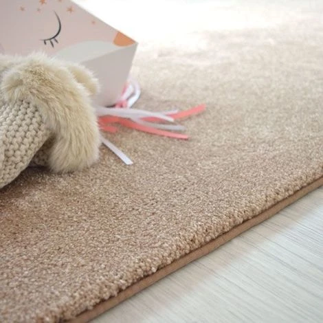 DÉCOWEB Tapis Velours Hygge Beige - Galon Tabac - 160 X 230 Cm 5 DÉCOWEB Tapis Velours Hygge Beige - Galon Tabac - 160 X 230 Cm – Image 5