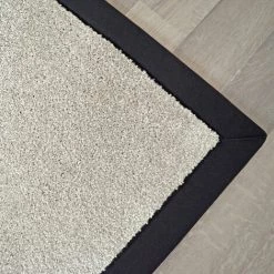 DÉCOWEB Tapis Bellaire Gris Perle - Ganse Coton Noire - 160 X 230 Cm -Tapis et paillasson Soldes 15875176 3