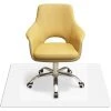 COSTWAY Tapis Protège Sol Antidérapant En PVC Pour Parquet Stratifié Tapis De Bureau Pour Chaise Fauteuil 150x120cm