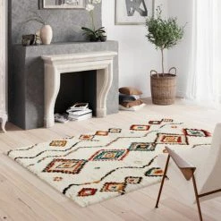 DÉCOWEB Tapis Motif Berbère - Azilal Multicolore - 140 X 200 Cm -Tapis et paillasson Soldes 16039170 5