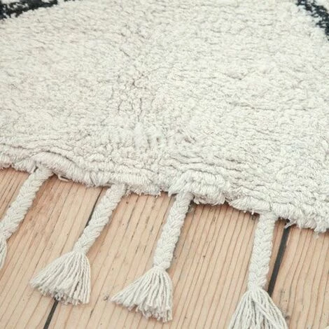 DÉCOWEB Tapis Style Berbère Avec Franges - Arrow Blanc Cassé - 140 X 200 Cm 2 DÉCOWEB Tapis Style Berbère Avec Franges - Arrow Blanc Cassé - 140 X 200 Cm – Image 2