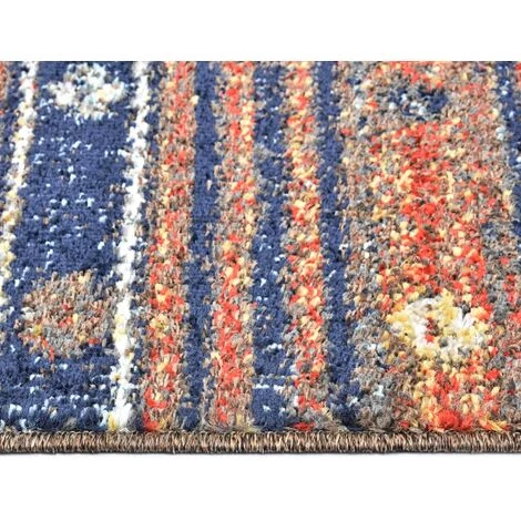 VidaXL Tapis Bleu Et Orange 80x150 Cm PP - Bleu 5 VidaXL Tapis Bleu Et Orange 80x150 Cm PP - Bleu – Image 5