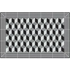 Atmosphera - Tapis Décoratif En Vinyle 50 X 75 Cm - Noir