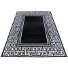 ALLOTAPIS Tapis Rectangle Pour Salon Baroque à Mèches Courtes Stessy Noir 160x230 - Noir