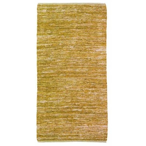 THEDECOFACTORY SKIN - <p>Tapis En Cuir Tressé Jaune 60x120 - Jaune 1 THEDECOFACTORY SKIN - <p>Tapis En Cuir Tressé Jaune 60x120 - Jaune