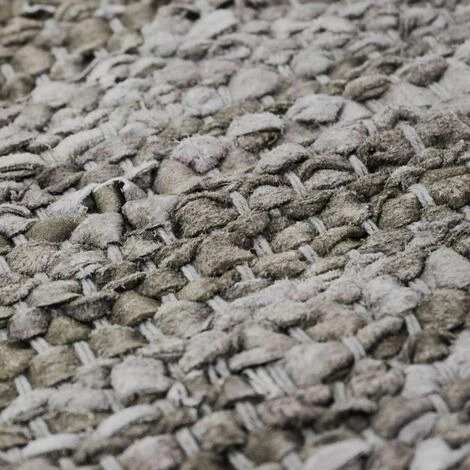 THEDECOFACTORY SKIN - <p>Tapis En Cuir Tressé Taupe 60x120 - Marron 4 THEDECOFACTORY SKIN - <p>Tapis En Cuir Tressé Taupe 60x120 - Marron – Image 4