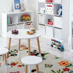 THEDECOFACTORY FUJI - <p>Tapis Toucher Laineux Imprimé Petits Pandas Blanc 100x150 - Blanc -Tapis et paillasson Soldes 16284311 4