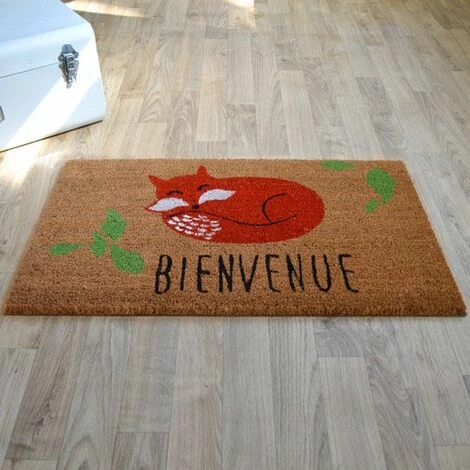 DÉCOWEB Paillasson Coco 45 X 75 Cm - Renard 2 DÉCOWEB Paillasson Coco 45 X 75 Cm - Renard – Image 2