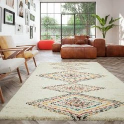 DÉCOWEB Tapis Motif Berbère - Himalaya Beige - 80 X 150 Cm -Tapis et paillasson Soldes 16782658 3